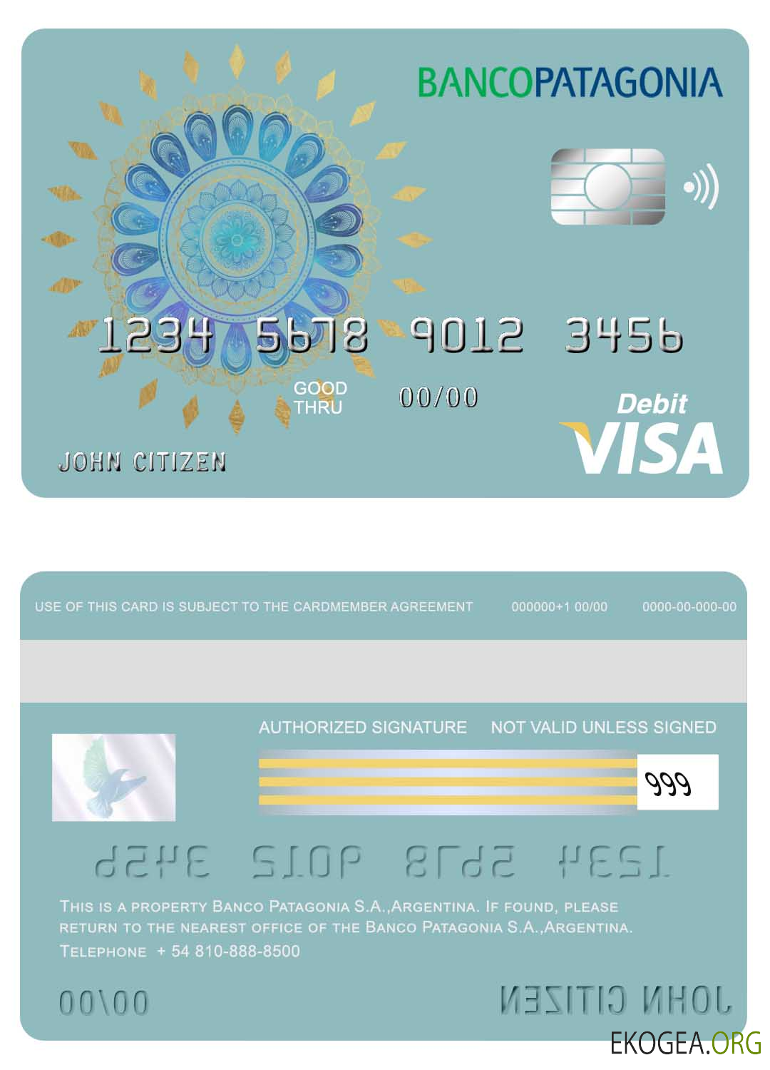 Carte Visa bancaire Agentina Banco Patagonia S.A.